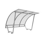 QUADRO - Pensilina a sezione quadrata per biciclette